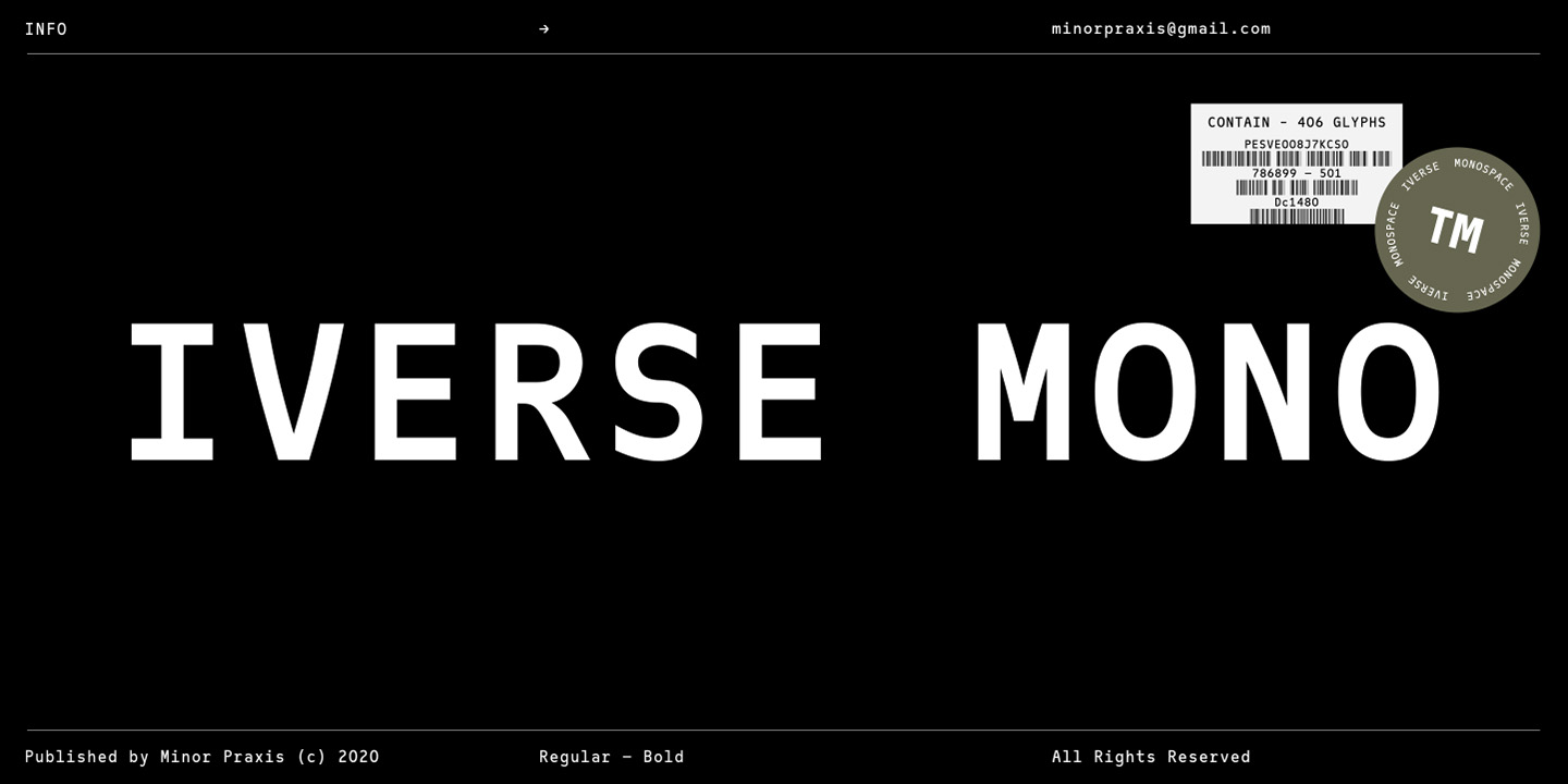 Ejemplo de fuente Iverse Mono #1